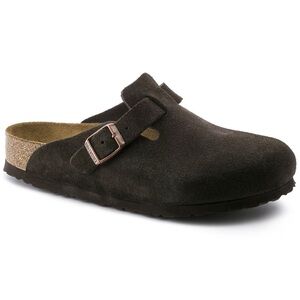 Birkenstock Dark Suede Slip-On Clogs